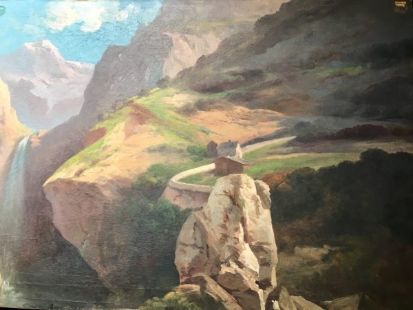 Large impressive oil painting W Dietrich