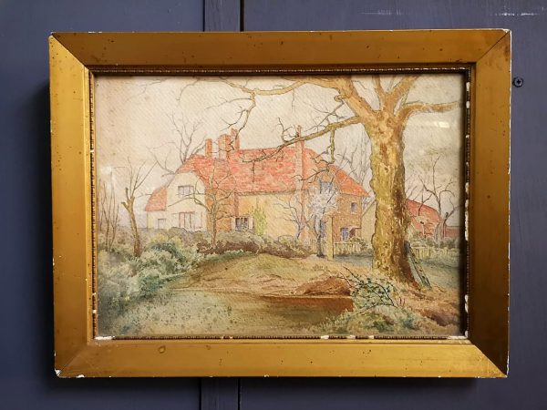 Painitng: The Parsonage Farm. “Drawn and painted on the spot by A Henry on the May 1885