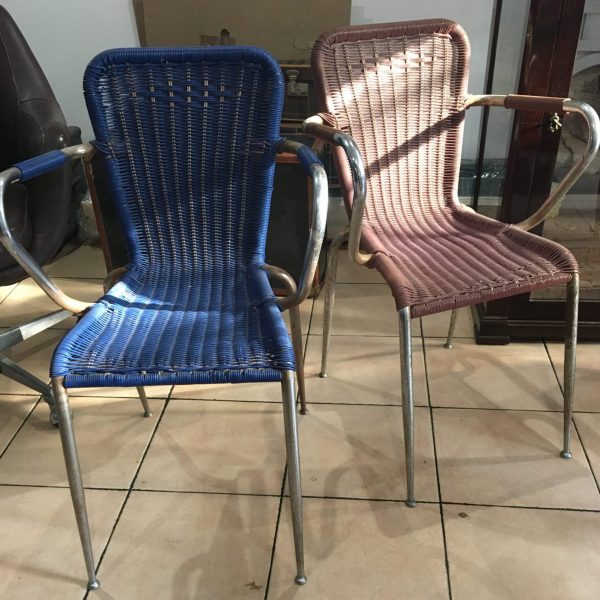 mid century pair of Italian garden chairs