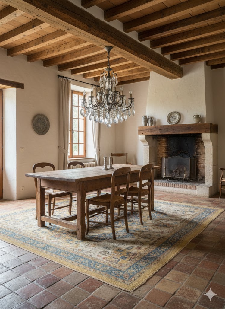 Large Neapolitan Chandelier with large crystal pendant drops on a bronze frame. - Image 4