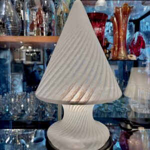Italian Mid-Century Murano Glass Swirl Lamp