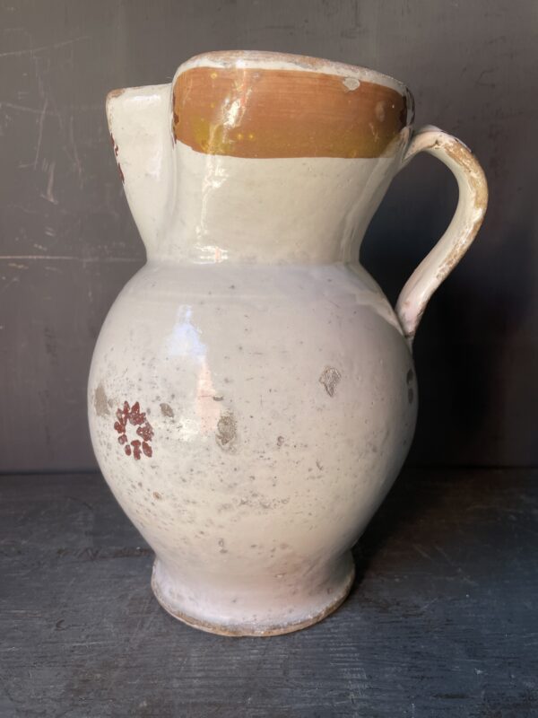 Rustic jug from Puglia decorated with flowers.( circa 1880) - Image 2