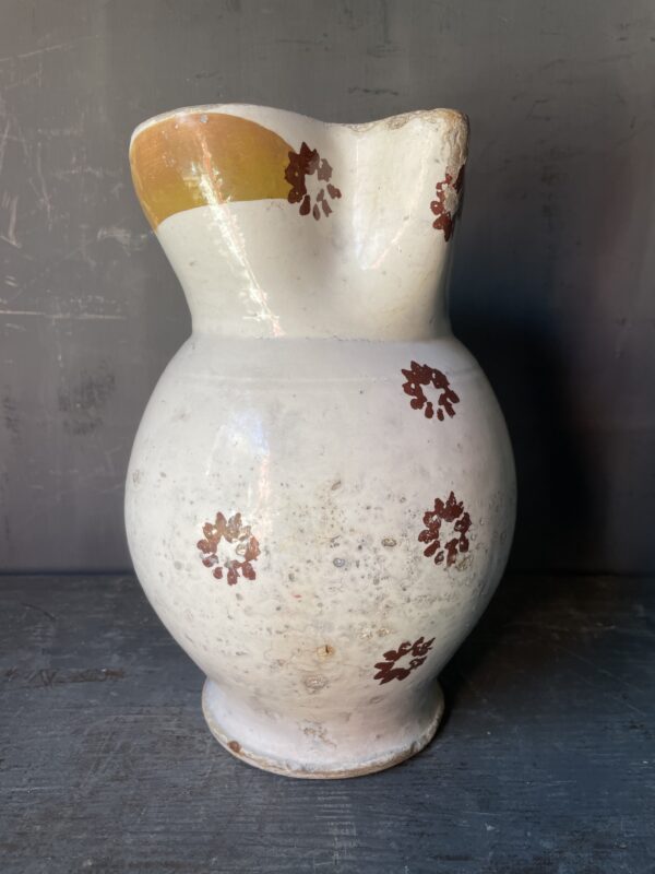 Rustic jug from Puglia decorated with flowers.( circa 1880) - Image 4