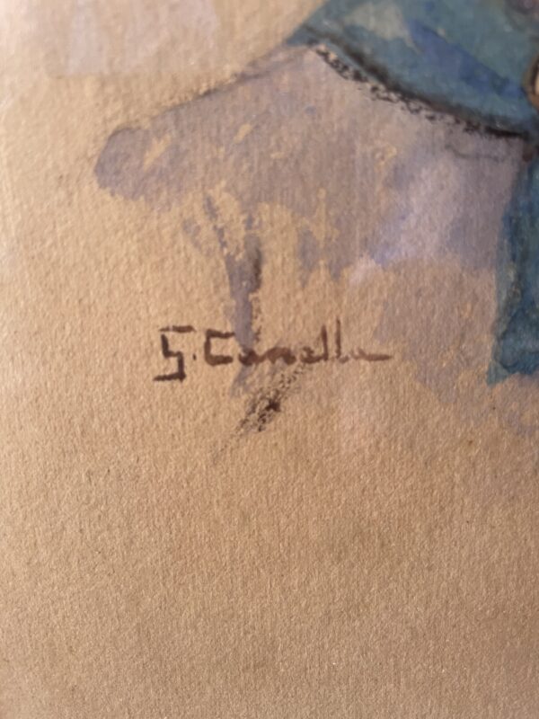 A pair of very fine water colours by Giuseppe Canella. - Image 8
