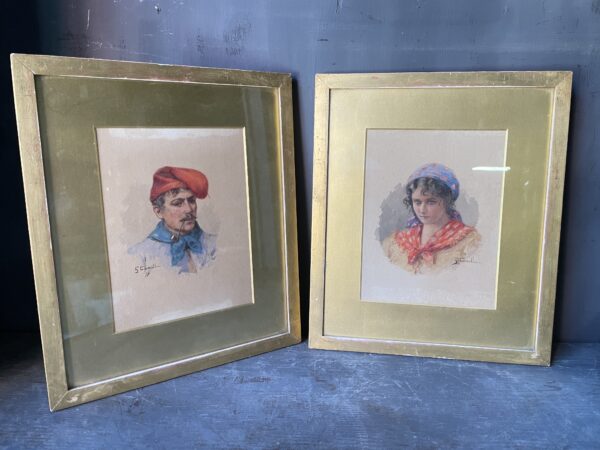 A pair of very fine water colours by Giuseppe Canella.