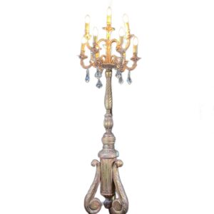 Italian gilded wood candelabra.