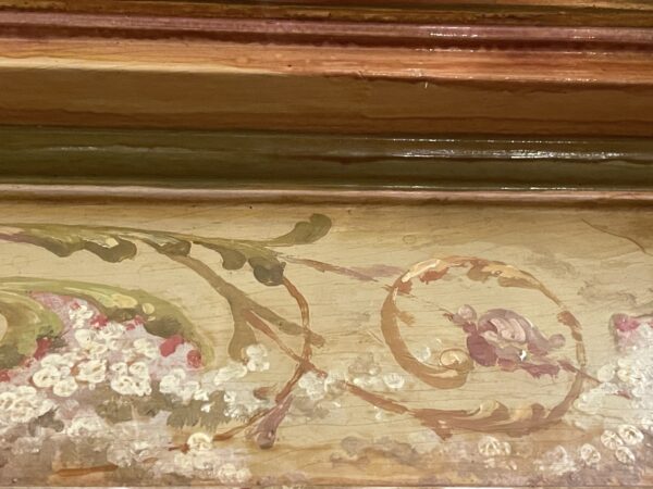 Italian Polychrome 19th century mirror, with lead lined jardiniere. - Image 3
