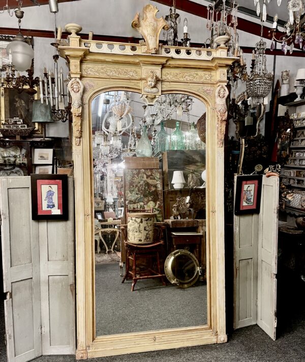Italian Polychrome 19th century mirror. - Image 4
