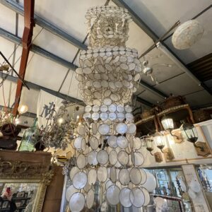 Rare Capiz Shell chandlier.
