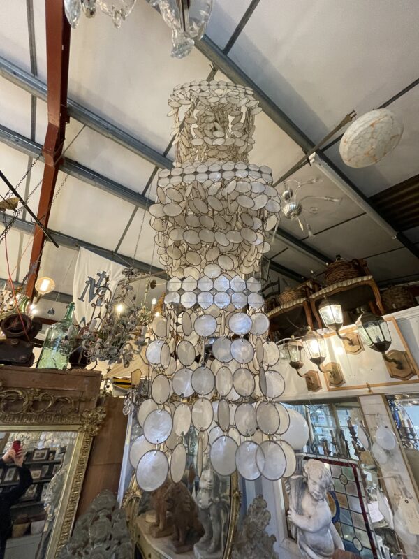 Rare Capiz Shell chandlier.