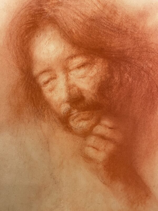 Double portrait of a male head in pastel, by Ken Paine PS SPF (1926 -2020) - Image 3