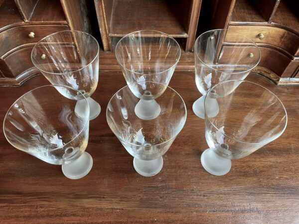 6 crystal Rosenthal Fortuna glasses. - Image 5