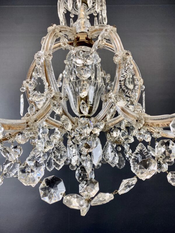 Italian chandelier with original crystals. - Image 5