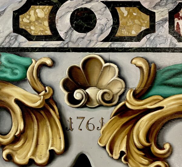 Trompe-L'oeil oil on a wooden panel. - Image 3