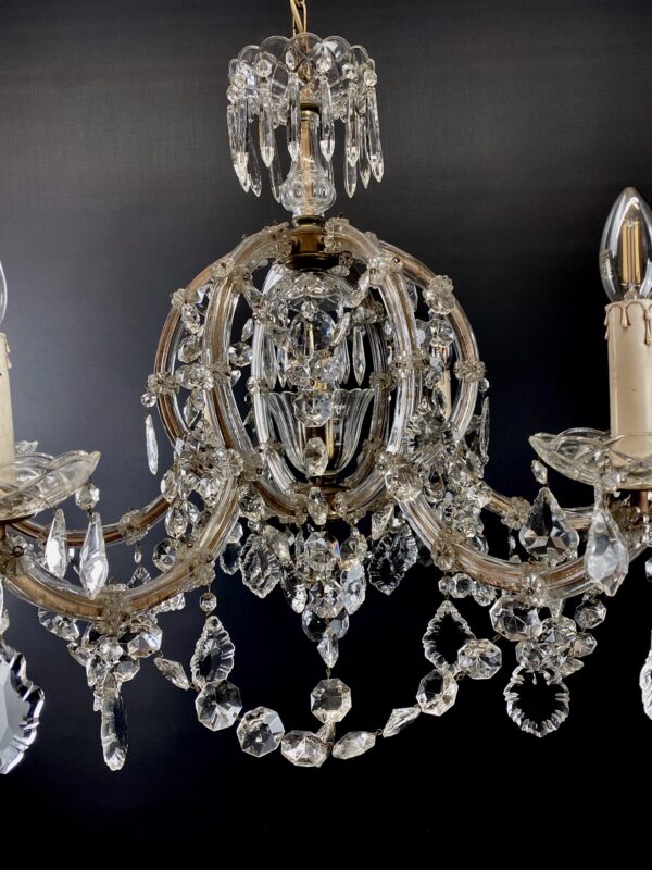 Italian chandelier with original crystals. - Image 6