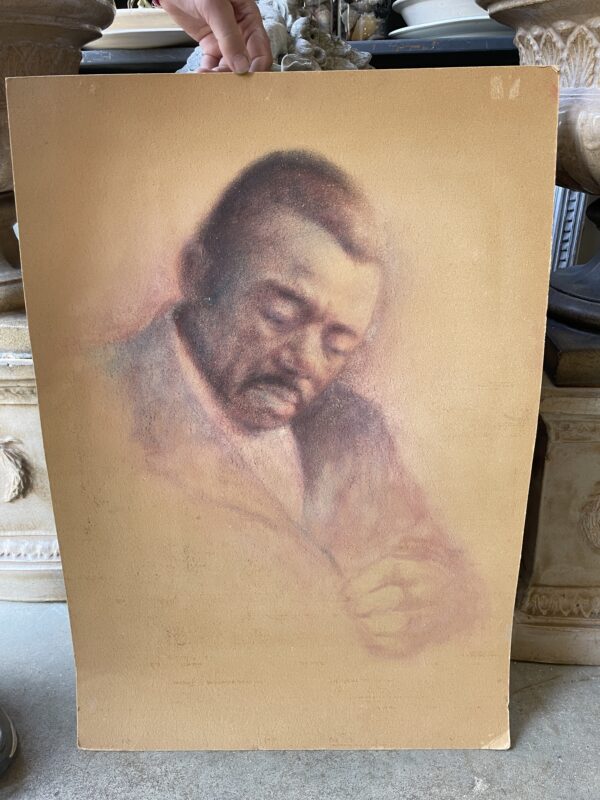 Double portrait of a male head in pastel, by Ken Paine PS SPF (1926 -2020) - Image 2
