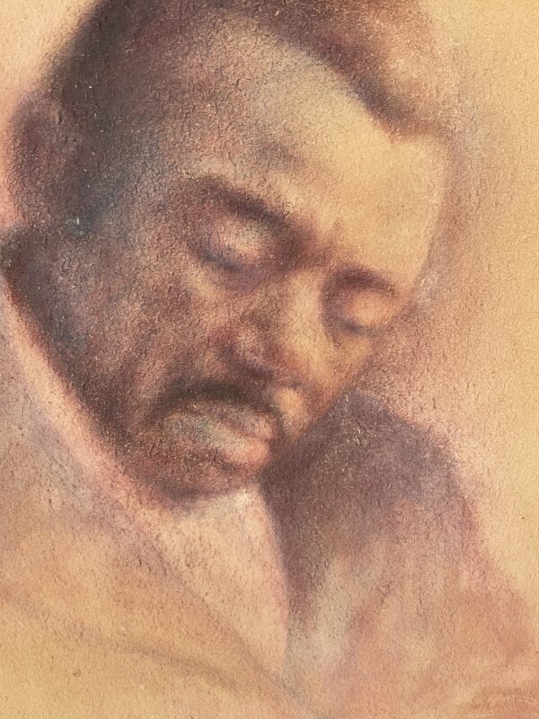 Double portrait of a male head in pastel, by Ken Paine PS SPF (1926 -2020) - Image 6