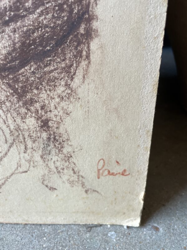 Double portrait of a male head in pastel, by Ken Paine PS SPF (1926 -2020) - Image 5