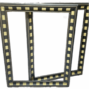 Pair of japanned and gilded frames. (HPP)