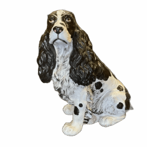Capodimonte ceramic spaniel. (Mid century)(NHP)