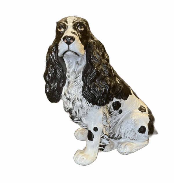 Capodimonte ceramic spaniel. (Mid century)(NHP)