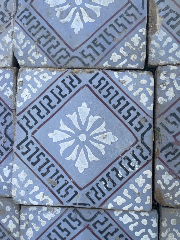 19th century Italian Majolica terracotta tiles.