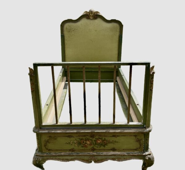 Florentine painted childs bed. (circa 1900)(GHP) - Image 3