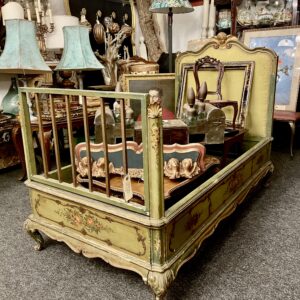Florentine painted childs bed. (circa 1900)(GHP)