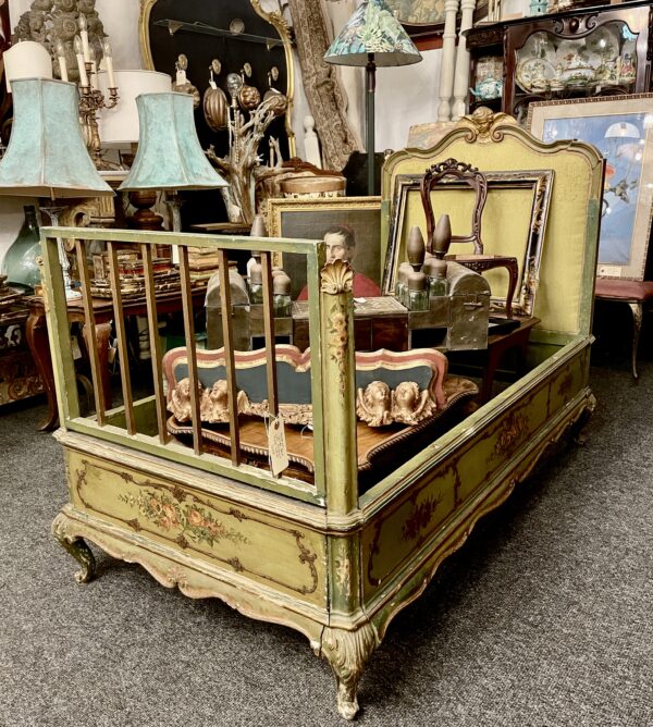 Florentine painted childs bed. (circa 1900)(GHP)