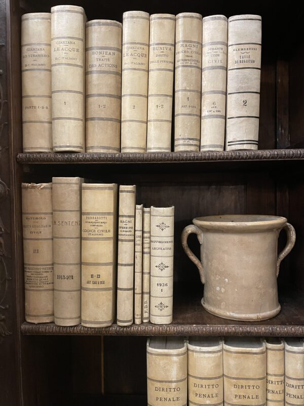 A collection of 19th century Italian law books, with vellum spines. (POA) - Image 3