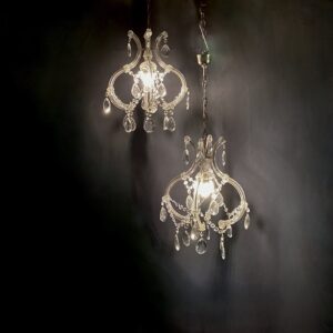 Pair of Florentine pendant lights.(RIP each)