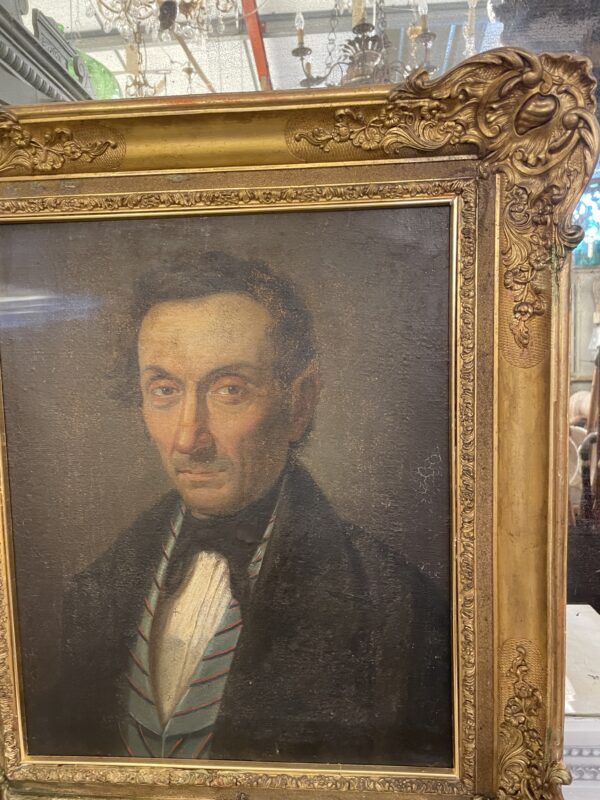 Portrait of 19th century gentleman. Oil on canvas.(OHP) - Image 4