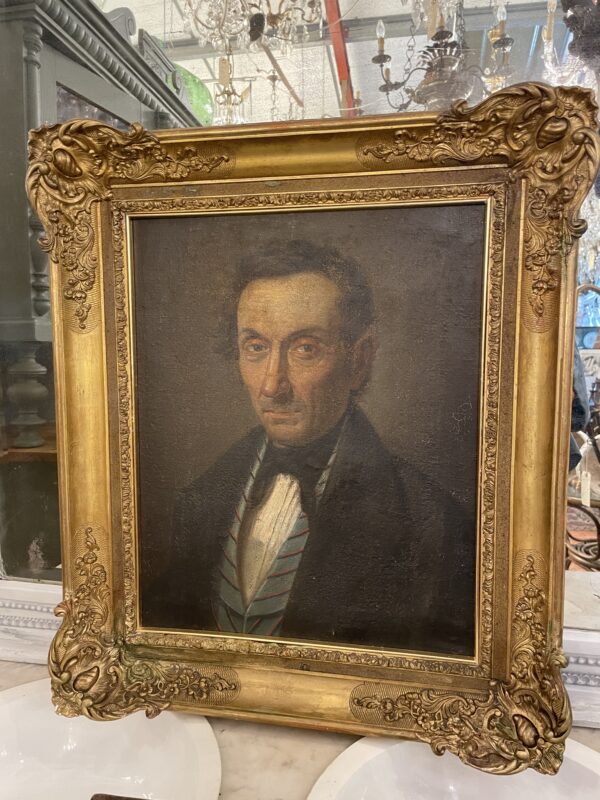 Portrait of 19th century gentleman. Oil on canvas.(OHP)
