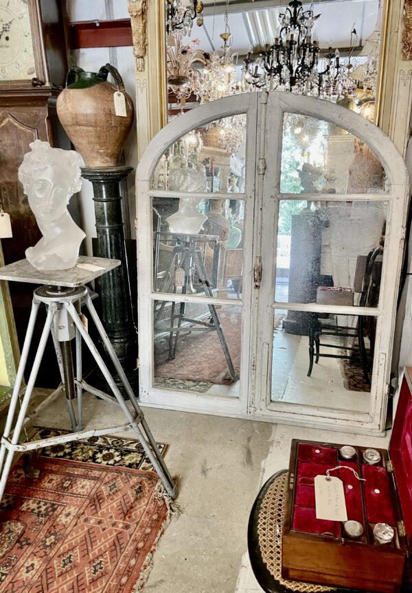 Pair of Industrial window mirrors (circa 1900)(NHP) - Image 2