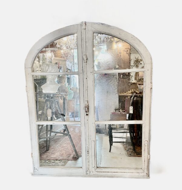 Pair of Industrial window mirrors (circa 1900)(NHP)