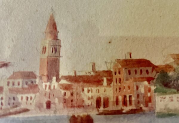Venetian water colour by  U. Ongania ( circa 1880) - Image 2