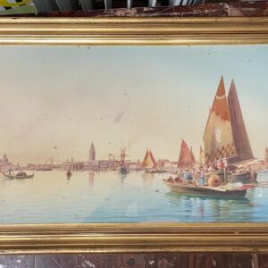 Venetian water colour by U. Ongania ( circa 1880)