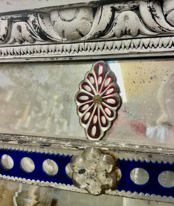 Large Venetian Mirror, with murano mirror glass.(circa 1920)RHP - Image 3