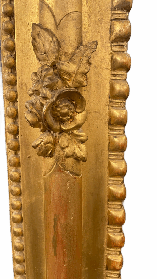 Large 19th century English gilded mirror. - Image 5