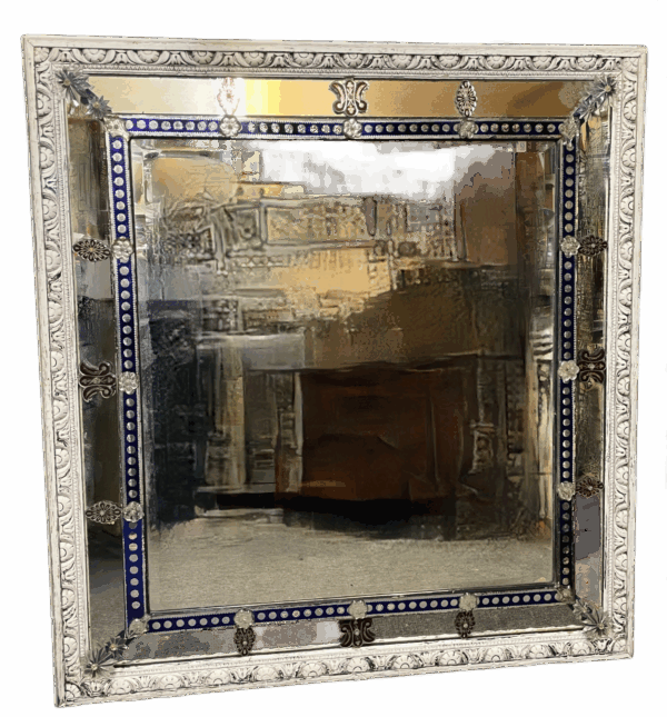 Large Venetian Mirror, with murano mirror glass.(circa 1920)RHP