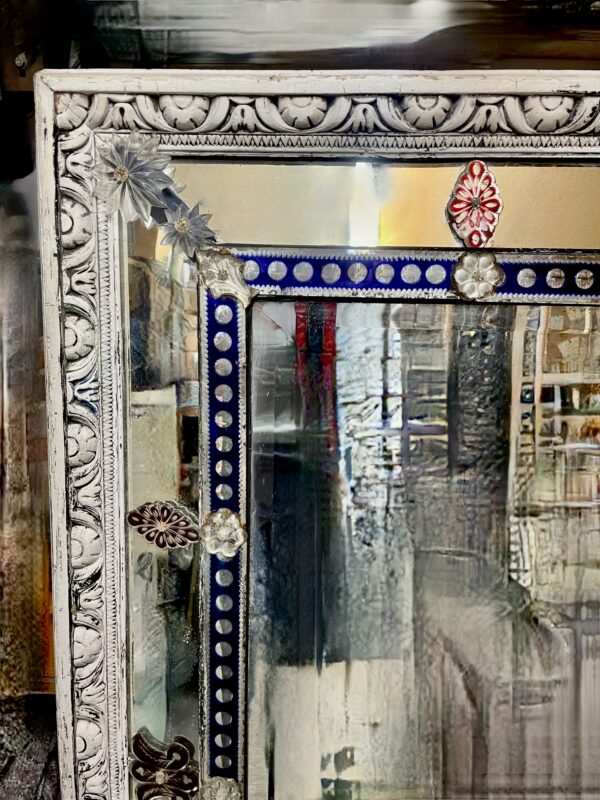 Large Venetian Mirror, with murano mirror glass.(circa 1920)RHP - Image 2