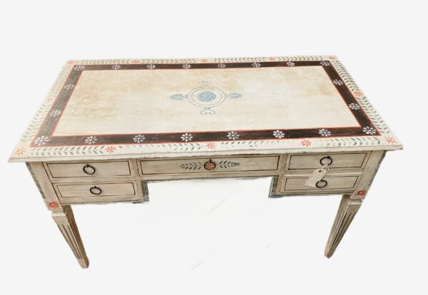 Hand painted Florentine desk (circa 1950) - Image 2