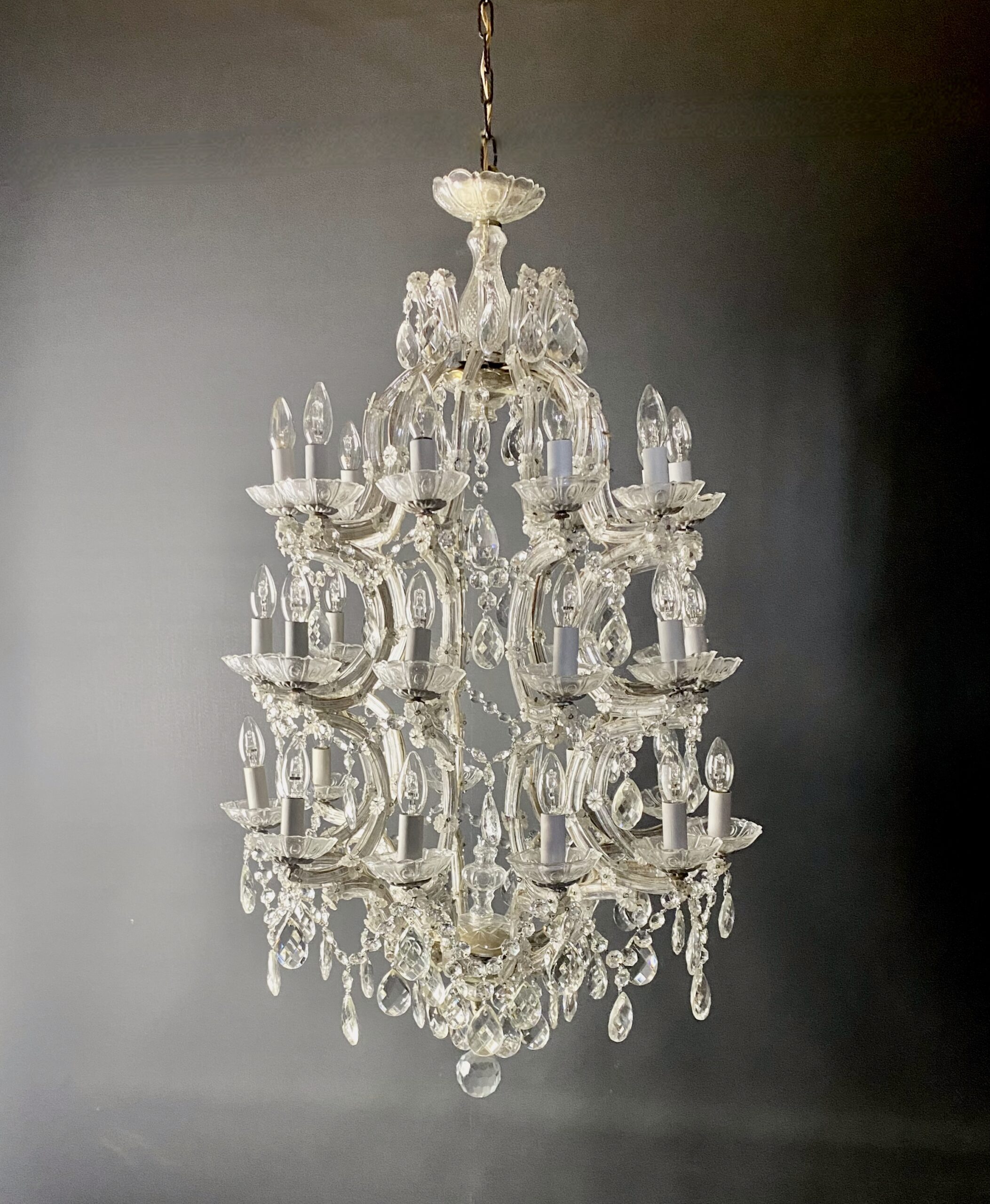 Large impressive Marie Therese chandelier with 30 lights.