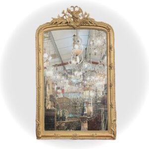 Large 19th century English gilded mirror.
