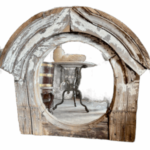 Antique French Dormer window with mirror.(BRPP)