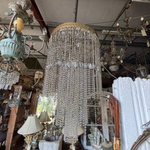 Mid-century Crystal drop chandelier, with 13 lights 165cm (65") x 70cm (28") wide. RHPP