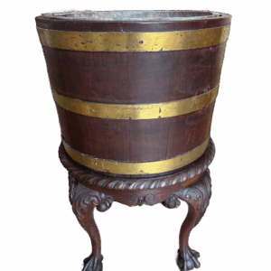 A brass mounted mahogany wine cooler by Spillman & Co of St Martins Lane, London. (Circa 1900)