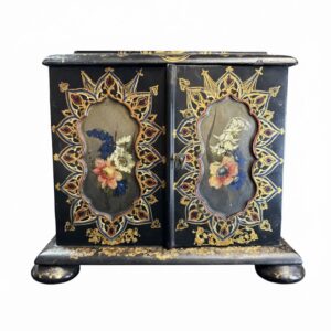 Ebonized English 19th century sewing box.