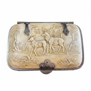 Bavarian Carved Stag Tobacco Box (Circa 1900) (BNP)