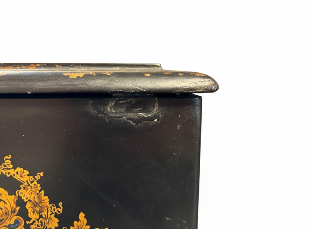 Ebonized English 19th century sewing box. - Image 8